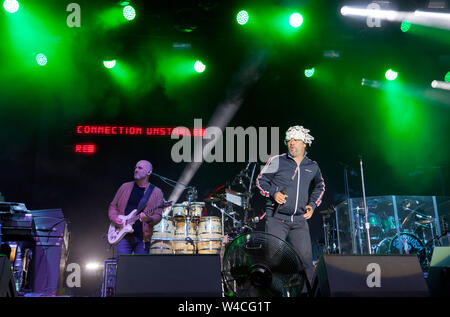 Jamiroquai, garniture sur la scène principale, le jour 2 de l'Onblackheath Music Festival 2019 Banque D'Images