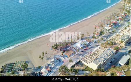 La plage de Burriana Nerja Espagne Banque D'Images