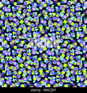 Motif de cercles de papier peint psychédélique Illustration de Vecteur