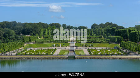 Hillerod, Danemark - 28 juin 2019 : jardin de château de Frederiksborg à Hillerod sur Danemark Banque D'Images