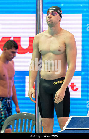 22 juillet 2019 Gwangju, Corée du Sud 18 Championnats du monde de la FINA DOVGALYUK Mikhail RUS RUSSIE Gwangju Corée du Sud 22/07/2019 natation Homme sur 200 m Freestyle 18 Championnats du monde de la FINA Aquatics Centre universitaire de Nambu Banque D'Images