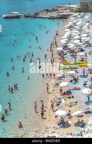 La plage de Banje Banque D'Images