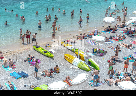 La plage de Banje Banque D'Images