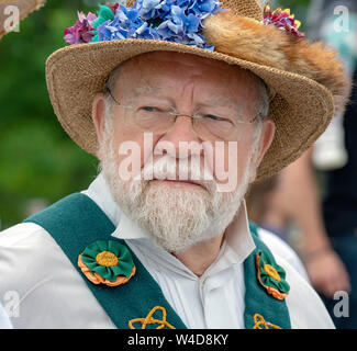 Jockey Men's Morris et Shakespeare Morris a organisé un week-end de Morris Dancing, partie de leurs 70e et 60e anniversaires - 19-21 juillet 2019 Banque D'Images