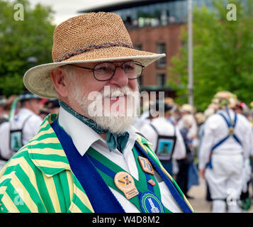 Jockey Men's Morris et Shakespeare Morris a organisé un week-end de Morris Dancing, partie de leurs 70e et 60e anniversaires - 19-21 juillet 2019 Banque D'Images