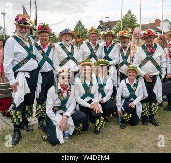 Jockey Men's Morris et Shakespeare Morris a organisé un week-end de Morris Dancing, partie de leurs 70e et 60e anniversaires - 19-21 juillet 2019 Banque D'Images