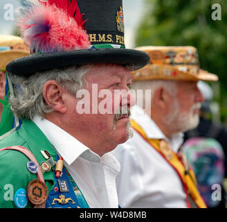 Jockey Men's Morris et Shakespeare Morris a organisé un week-end de Morris Dancing, partie de leurs 70e et 60e anniversaires - 19-21 juillet 2019 Banque D'Images