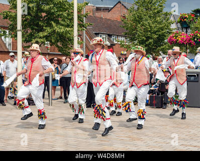 Jockey Men's Morris et Shakespeare Morris a organisé un week-end de Morris Dancing, partie de leurs 70e et 60e anniversaires - 19-21 juillet 2019 Banque D'Images