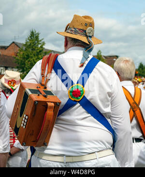 Jockey Men's Morris et Shakespeare Morris a organisé un week-end de Morris Dancing, partie de leurs 70e et 60e anniversaires - 19-21 juillet 2019 Banque D'Images