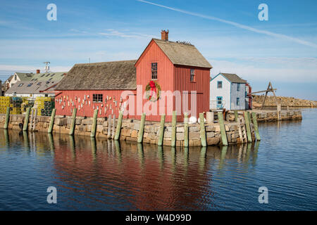 Rockport, Massachusetts Harbour et Motif # 1 Banque D'Images