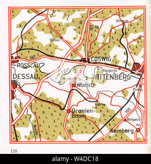 Carte de l'ex-RDA, Leipzig, 1964 Éditions Photo Stock - Alamy