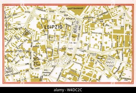 Carte de l'ex-RDA, Leipzig, 1964 Éditions Photo Stock - Alamy