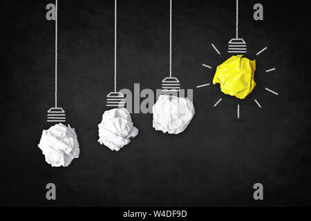 Creative business concept - ampoule idée symbole de l'inspiration Banque D'Images