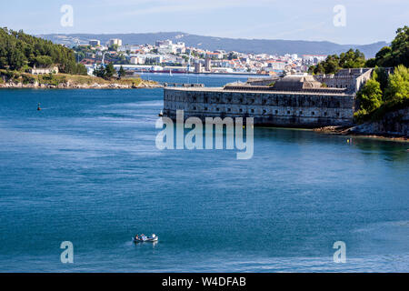 Castillo La Palma, Château de La Palma, Mugardos, la Ria de Ferrol, province de La Corogne, Galice, Espagne Banque D'Images