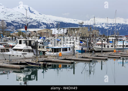 Petit Bateau, Port Valdez, Prince William Sound, Alaska, USA Banque D'Images