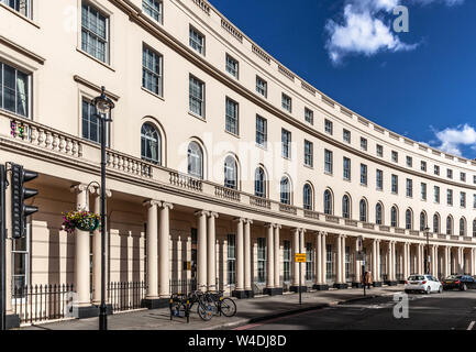 Park Crescent maisons mitoyennes, London, W1, Angleterre, Royaume-Uni. Banque D'Images