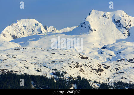 Sur les montagnes de Chugach Valdez, Prince William Sound, Alaska, USA Banque D'Images