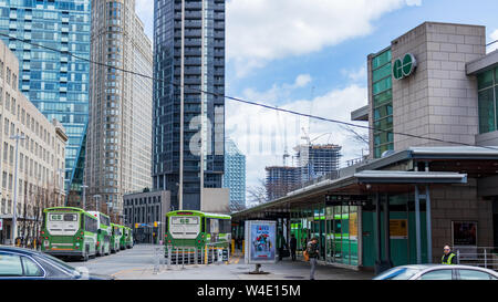 Terminus d'autobus de la gare Union. Banque D'Images