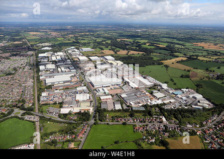 Vue aérienne de Winsford Industrial Estate, Cheshire, Royaume-Uni Banque D'Images