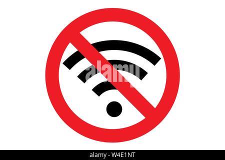 Pas de Wifi Sign Vector Icône. Illustration de Vecteur