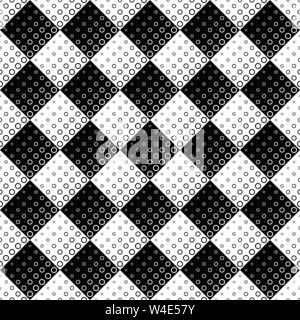 Cercle continu motif de fond - noir et blanc abstract vector design de joints toriques Illustration de Vecteur