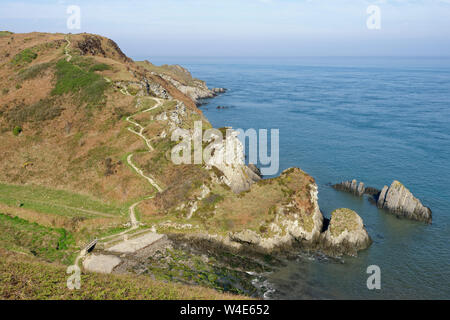 La bouche de Bennett et Bull Point, North Devon, UK Banque D'Images