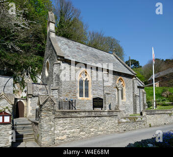 L'église saint Matthieu, Lee Bay, North Devon, UK 1835, les infirmières de l'église de style néo-gothique Banque D'Images