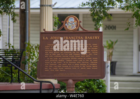 Tampa Bay, en Floride. Le 12 juillet 2019. La Joven Francesa boulangerie d'Ybor City State Museum Banque D'Images