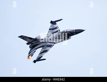 F-16 Fighting Falcon belge de l'équipe de l'affichage 2019 RIAT air show, Fairford, Gloucestershire, Royaume-Uni Banque D'Images