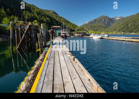 Westview Marina à Tahsis, près de Gold River, l'île de Vancouver, Colombie-Britannique, Canada Banque D'Images