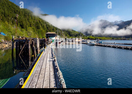 Westview Marina à Tahsis, près de Gold River, l'île de Vancouver, Colombie-Britannique, Canada Banque D'Images