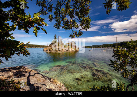 Grace Islet dans Ganges Harbour - Salt Spring Island, British Columbia, Canada Banque D'Images