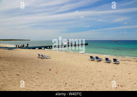 Pier de Maria La Gorda beach dans le sud-ouest de Cuba Banque D'Images