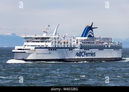 BC Ferries des navires en mer près de Vancouver, BC. Banque D'Images