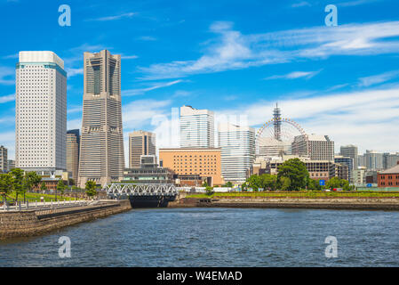 Paysage de port de Yokohama près de Tokyo, Japon Banque D'Images