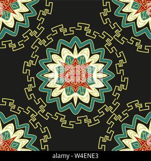 Coréen traditionnel, japonais, chinois seamless pattern design. Arrière-plan de collecte d'illustration vectorielle Illustration de Vecteur