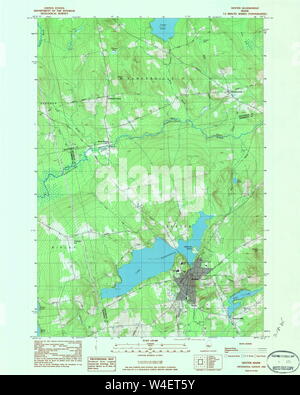 Carte historique de la USGS Maine Dexter 8066411984 Restauration 24000 Banque D'Images