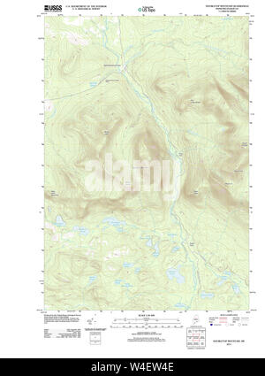 Carte historique de la USGS Maine Doubletop Mountain 20110831 Restauration TM Banque D'Images