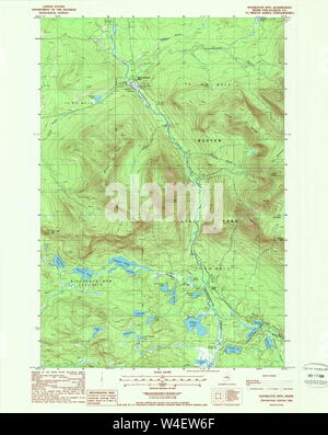 Carte historique de la USGS Maine Doubletop Mountain 8078821988 24000 Restauration Banque D'Images