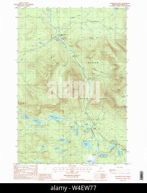 Carte historique de la USGS Maine Doubletop Mtn 1050801988 Restauration 24000 Banque D'Images