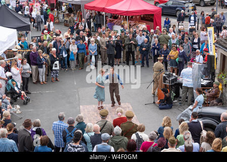 La ville de Leyburn 1940 Event Banque D'Images