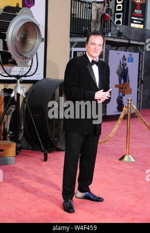 Hollywood, Californie, USA 22 juillet 2019 Quentin Tarantino directeur assiste à Sony Pictures présente la première mondiale de 'Il était une fois...à Hollywood' le 22 juillet 2019 au Théâtre chinois de Grauman à Hollywood, Californie, USA. Photo de Barry King/Alamy Live News Banque D'Images