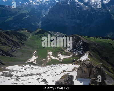 Vue depuis le sommet du Schilthorn le en Suisse Banque D'Images