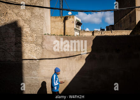 Maroc, Fès, Medina, vie quotidienne Banque D'Images