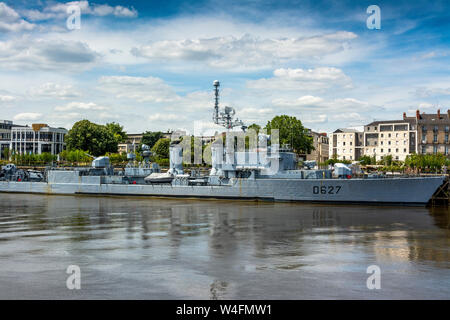 Maille Breze est un bateau musée de la marine française situé à Nantes. Loire Atlantique. Les pays de la Loire. France Banque D'Images