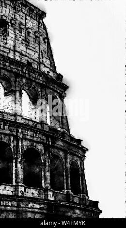 Le Colisée, nommée par les romains "Anphitheatrum Flavlum", a été construit par l'empereur Vespasien, en 72 d.c. sur, et inaugurée par son fils Tito Banque D'Images