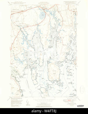 Carte historique de la USGS Maine Harrington 4604751951 Restauration 24000 Banque D'Images