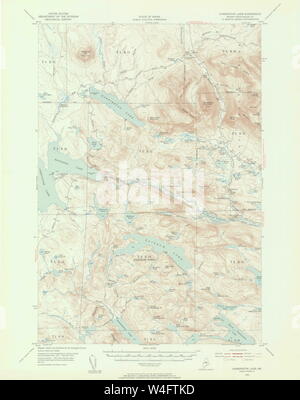 Carte historique de la USGS Maine Lac Harrington 3066051954 62500 Restauration Banque D'Images