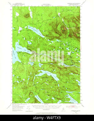 Carte historique de la USGS Maine Lac Harrington 4604771954 62500 Restauration Banque D'Images