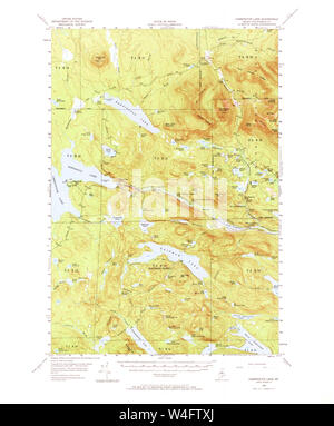 Carte historique de la USGS Maine Lac Harrington 4604781954 62500 Restauration Banque D'Images